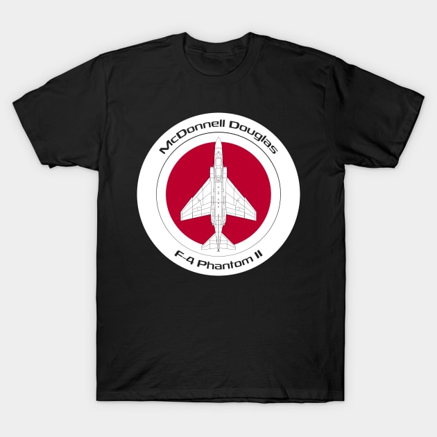 McDonnell Douglas F-4 Phantom II (JP) T-Shirt by BearCaveDesigns